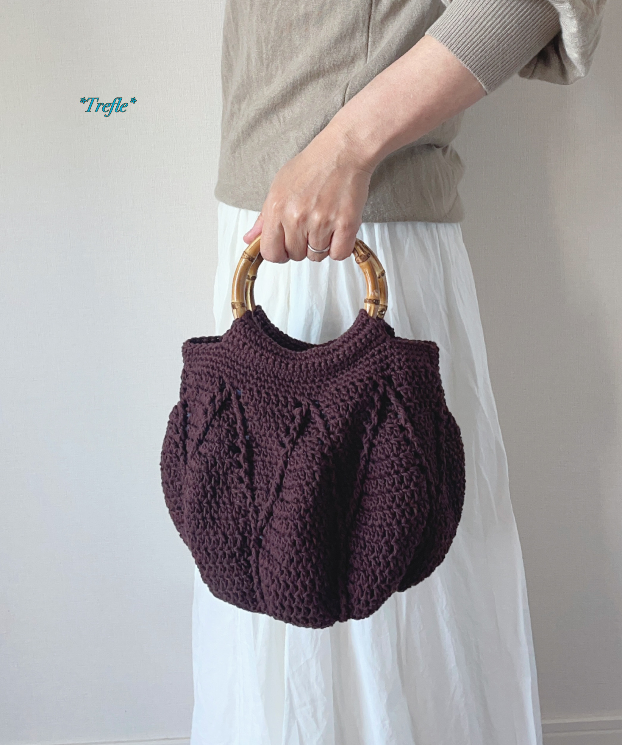 ♡コットンバッグ♡ブラウン