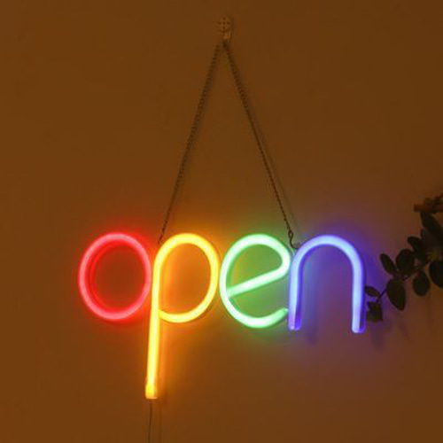 ネオンサイン 看板 open カラフル 4色 USB LED ライト 照明 インテリア