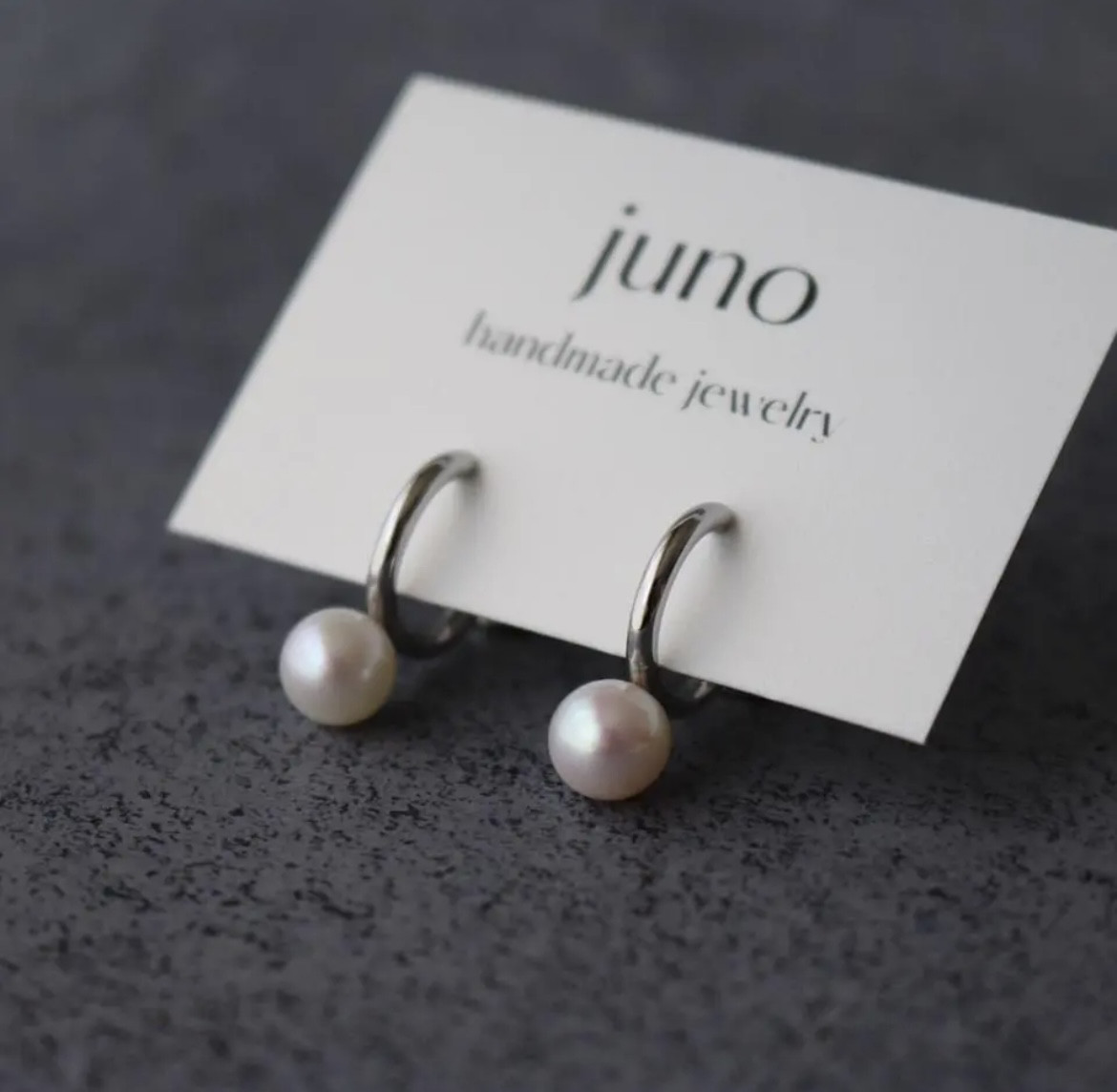 一粒パールイヤリング