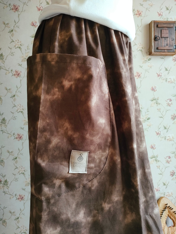 NEW YOGA  PANTS～uneven dyeing brown for tall ＆men's 3枚目の画像