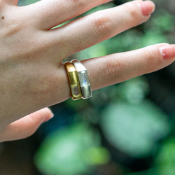 rectangle moonstone ring・レインボームーンストーンリング/送料無料 11枚目の画像