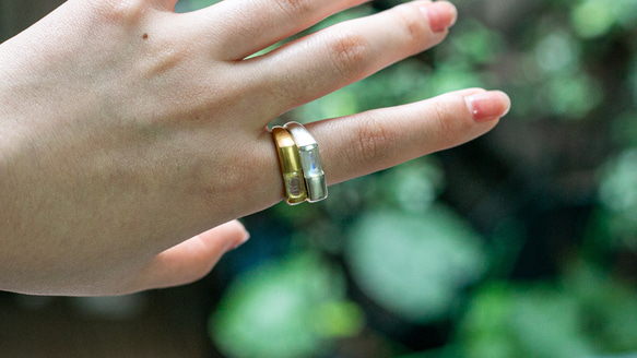 rectangle moonstone ring・レインボームーンストーンリング/送料無料 11枚目の画像