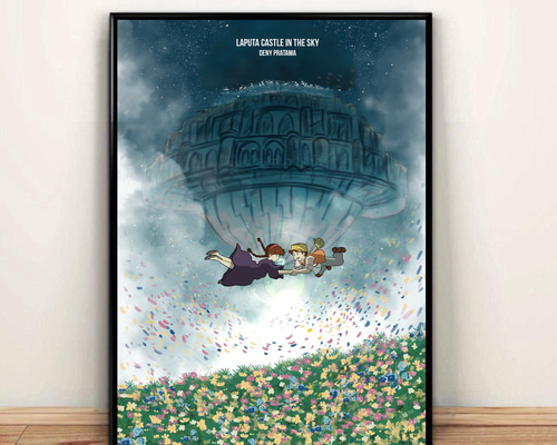 ART OF GHIBLI 天空の城ラピュタ アートフレーム 「手向けの花」｜三鷹の