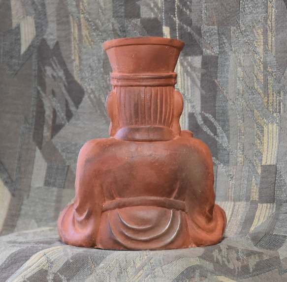 閻魔大王・陶器の仏像（赤） 4枚目の画像