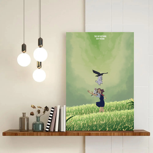 猫の恩返し/猫の恩返し/宮崎駿/宮崎駿/映画ポスター/室内装飾絵画