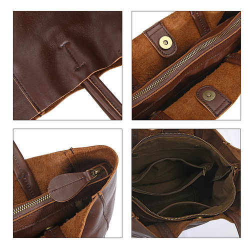 トートバッグ 縦長 A4 本革 レザー ヌメ革 肩掛け シンプル カジュアル