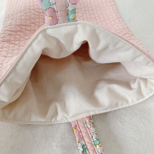 ヌビ×リバティ フローティングフローラ ピンク イブル レッスンバッグ 入園入学 リバティ LIBERTY 入園入学2点セット レッスンバッグ・ シューズ