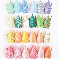 送料無料】折り鶴【首有り】100羽 ピンク系詰め合わせ その他素材 鶴の