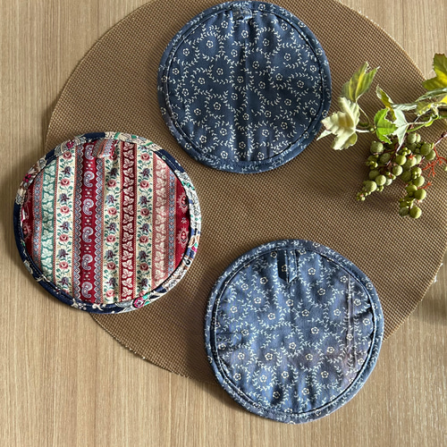 新商品ஐ贈り物にも♡パッチワークキルトマット【pot mat