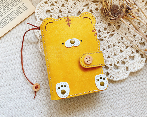 ミニ6 虎さんシステム手帳カバー 6穴 手帳カバー cobitoの革物屋さん