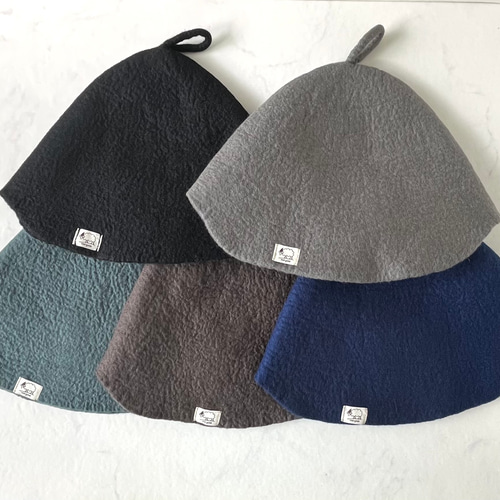 送料無料】心地よいメリノウール サウナハット／ブラウン その他