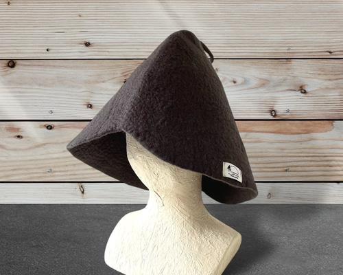 送料無料】心地よいメリノウール サウナハット／ブラウン その他