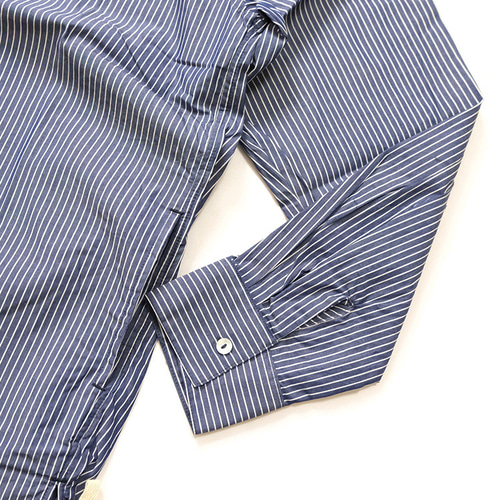 ストライプ ワッシャー スキッパーシャツ VENT BLANC+ amv-3223 ヴァン