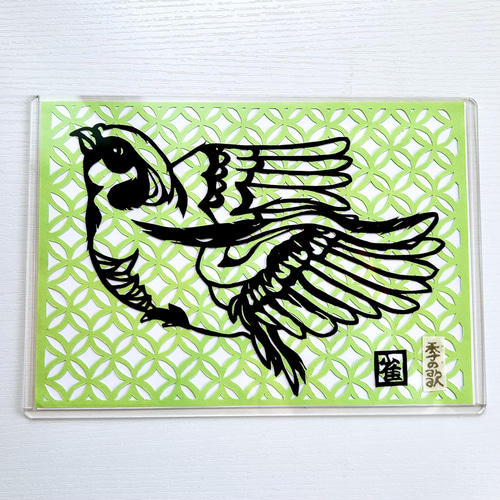 切り絵”和好み”【夏・雀】 切り絵 手づくり和雑貨 紙工房季の歌 通販