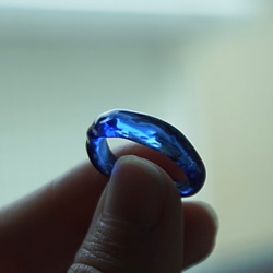ブルー　海　砂　ニュアンス　リング　指輪 4枚目の画像