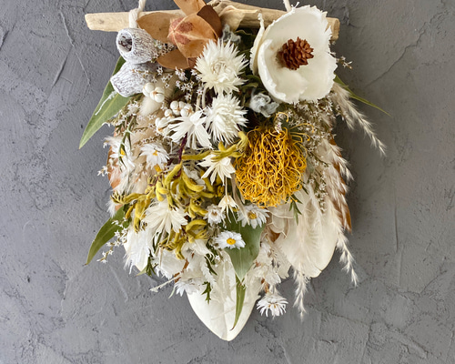 ☆creema限定 流木ドライフラワータペストリー NO.24 タペストリー