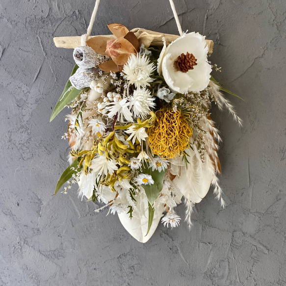 専用Christmas＊コットン＆リューカデンドロン　ドライフラワータペストリー 専用Christmas＊コットン＆リューカデンドロン ドライフラワー