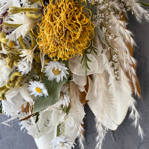 ☆creema限定 流木ドライフラワータペストリー NO.24 タペストリー