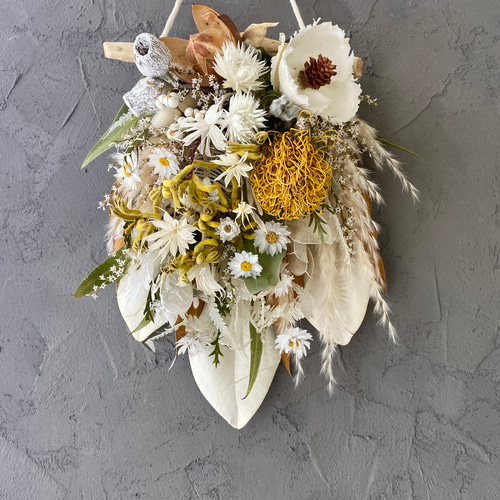 ☆creema限定 流木ドライフラワータペストリー NO.24 タペストリー