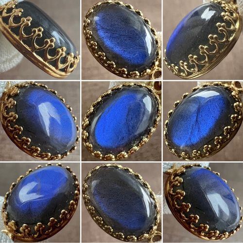 14kgf☆大粒☆宝石質ブルーラブラドライトAAA☆14×10mm☆天然石