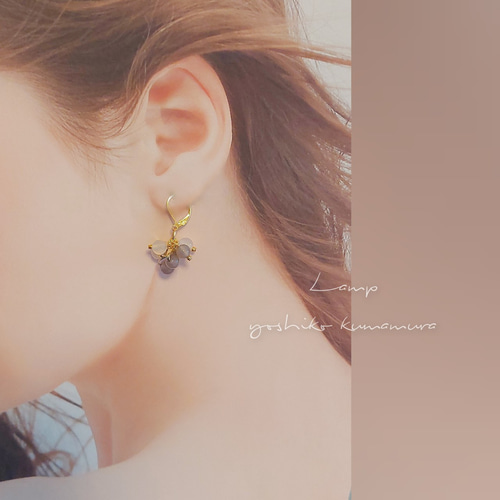 天然ダイヤモンド 計0.30ct K18 スイング式フックピアス
