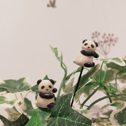 【パンダ】陶器のガーデンピック 4枚目の画像