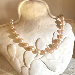 本真珠淡水パールネックレス45センチ＊ナチュラルピンク ネックレス