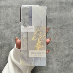 iPhone/Android スマホケース アルコールインクアート コラージュデザイン 4枚目の画像