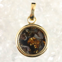 パラサイト隕石ペンダントトップ ★ケニア共和国　セリコ産　鑑別付き ケニア産セリコパラサイト隕石×メテオライト ペンダントトップ