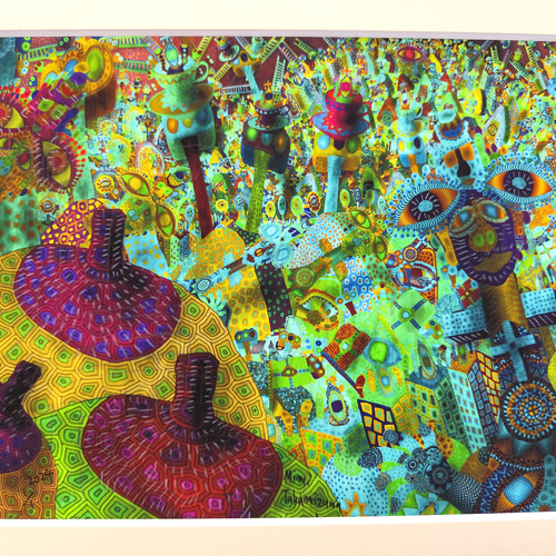 感傷的な休日 高見沢耳のジクレー版画作品 一点物の版画作品です