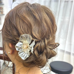 結婚式　ディップフラワー　アメリカンフラワー　髪飾り　ヘアアクセサリー　ドレス　ウェディング　和装 2枚目の画像