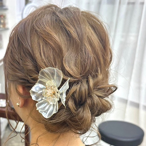 結婚式 ディップフラワー アメリカンフラワー 髪飾り ヘアアクセサリー
