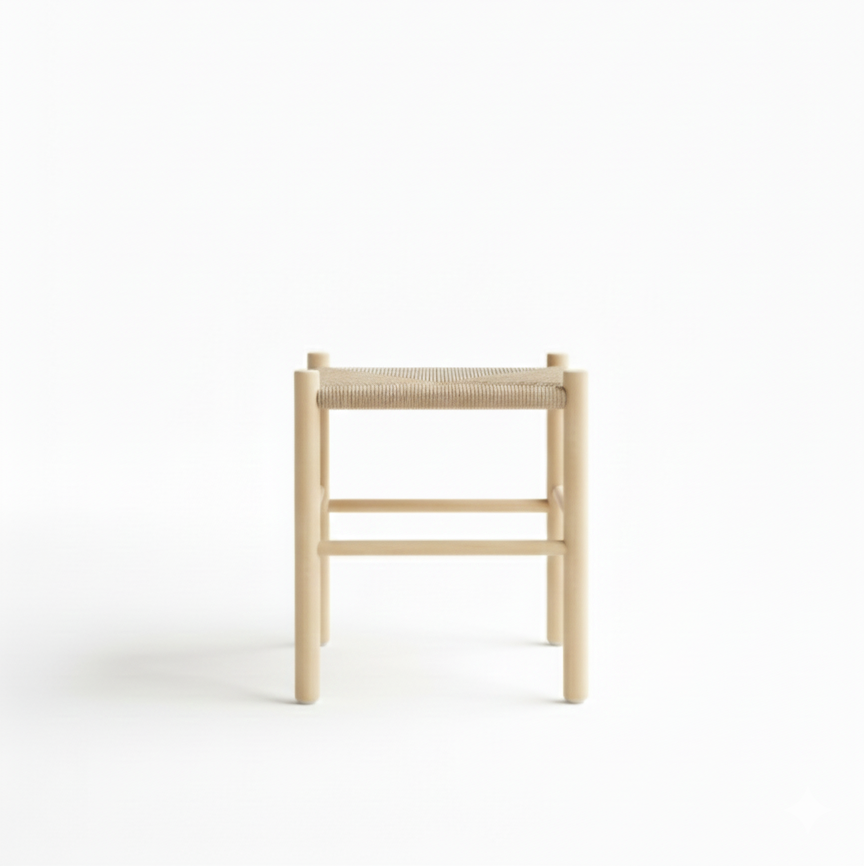 ペーパーコードキッズチェア-長方形- SHIKAKU-Rectangle/ 子供用スツール/こどもイス