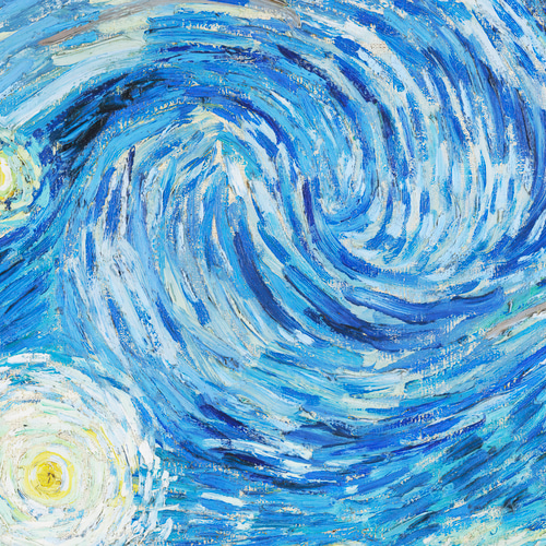 ゴッホ「星月夜」 アートポスター ブルー インテリアアート 有名絵画