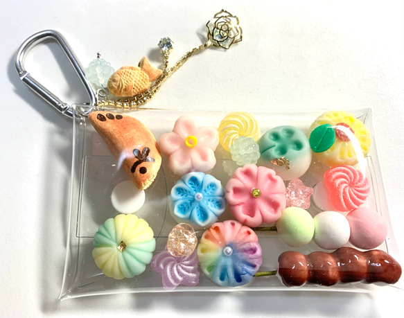 ☆和菓子いっぱいキャンディーバッグチャーム　(送料無料)    樹脂粘土 3枚目の画像