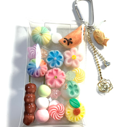 ☆和菓子いっぱいキャンディーバッグチャーム　(送料無料)    樹脂粘土 1枚目の画像