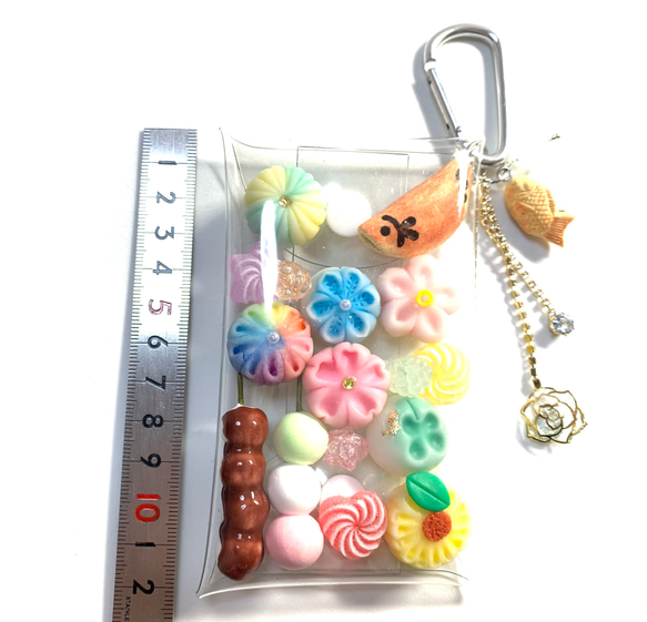 ☆和菓子いっぱいキャンディーバッグチャーム　(送料無料)    樹脂粘土 2枚目の画像