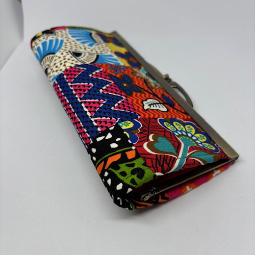 財布 がま口 長財布 がま口長財布 アフリカン 派手 がま口 ちくわぱん