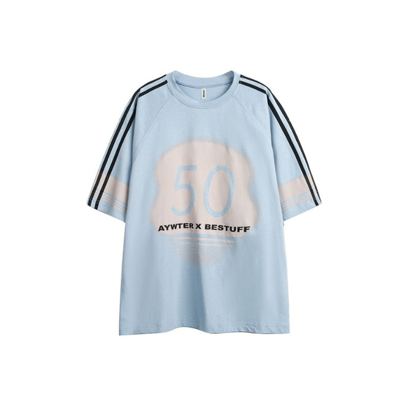 スポーツTシャツサッカーウェア・男女兼用・ゆったり半袖トップス W366 12枚目の画像