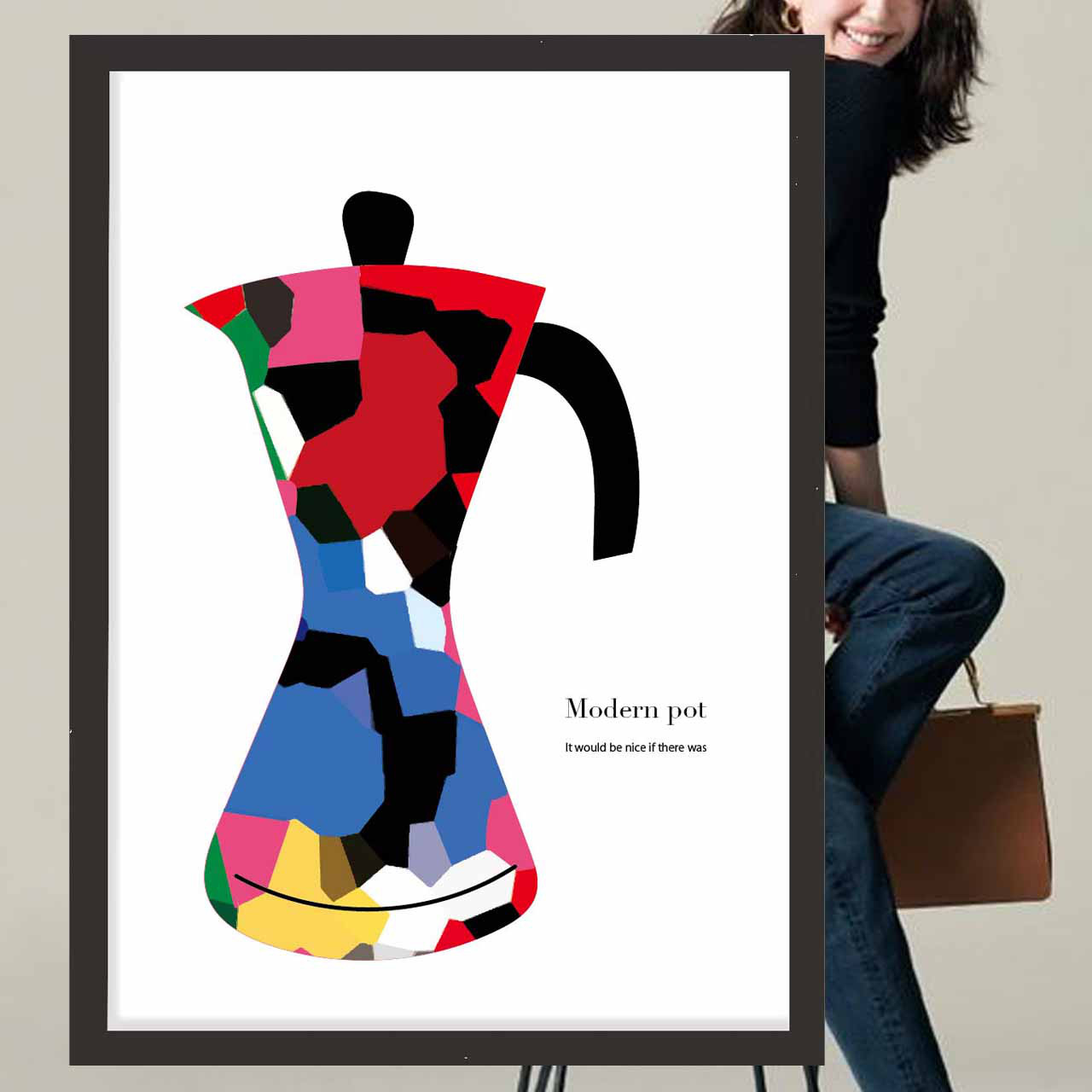 Modern pot　イラスト　ポスター　A4 A3 A2 A1　アート  　アートポスター　sei検索新着順　2631