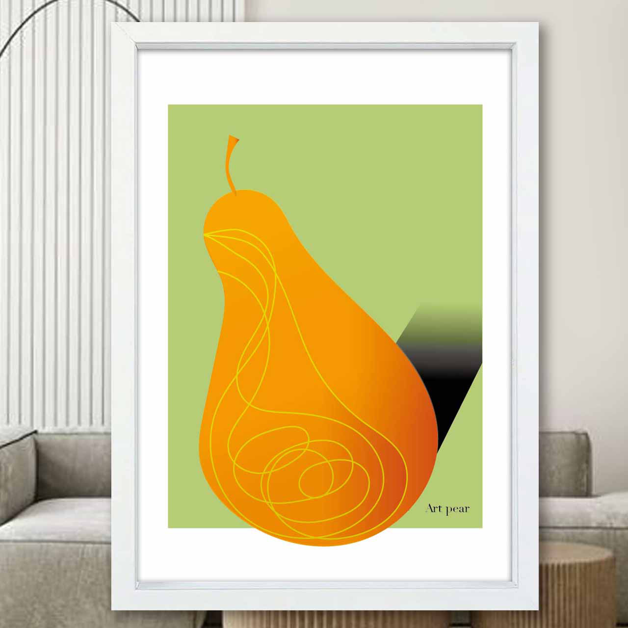 Art pear　フルーツ　イラスト　ポスター　A4 A3 A2 A1　アート  　アートポスター　sei検索　2644 5,236円