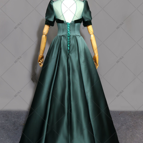 カラードレス ハイネック ウェディングドレス イブニングドレス R119  