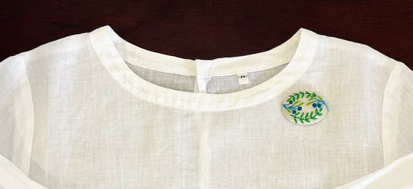 草花の刺繍ブローチ【Botanical】#262 10枚目の画像