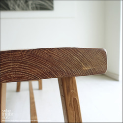オールドチークベンチBOL02 長椅子 古材家具 ダイニングベンチ 一枚板 無垢材 ナチュラル 椅子 イス 三大銘木 5枚目の画像