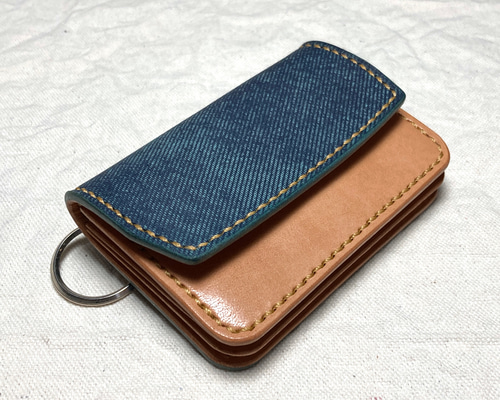 手ぶらでお出かけ｜瀬戸内レザー ミニ財布 キーリング付 本革