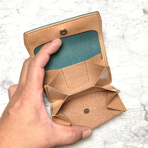 ジーンズに映える本革ミニ財布｜瀬戸内レザー×サドルレザーの手縫い