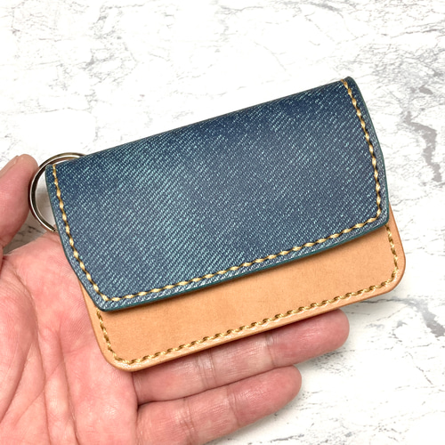ジーンズに映える本革ミニ財布｜瀬戸内レザー×サドルレザーの手縫い