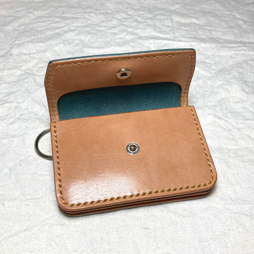 手ぶらでお出かけ｜瀬戸内レザー ミニ財布 キーリング付 本革