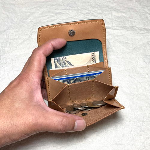 手ぶらでお出かけ｜瀬戸内レザー ミニ財布 キーリング付 本革