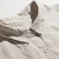 天然素材リネン長袖シャツ 10枚目の画像
